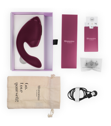 WOMANIZER DUO NEXT ESTIMULADOR VIBRADOR DUAL CLITORIS PUNTOG ROSA