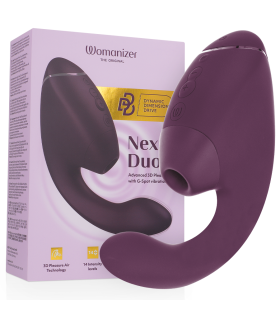 WOMANIZER DUO NEXT ESTIMULADOR VIBRADOR DUAL CLITORIS PUNTOG MORADO