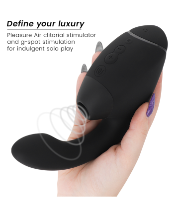 WOMANIZER DUO NEXT ESTIMULADOR VIBRADOR DUAL CLITORIS PUNTOG NEGRO
