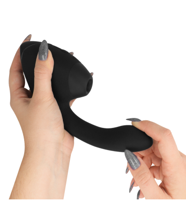 WOMANIZER DUO NEXT ESTIMULADOR VIBRADOR DUAL CLITORIS PUNTOG NEGRO