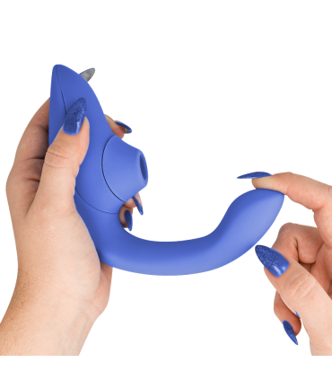 WOMANIZER BLEND ESTIMULADOR VIBRADOR RABBIT AZUL