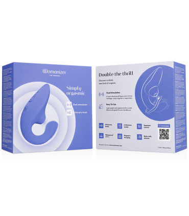 WOMANIZER BLEND ESTIMULADOR VIBRADOR RABBIT AZUL