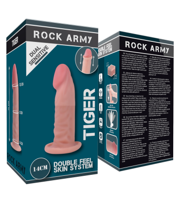 ROCKARMY TIGER DILDO REALISTA DUAL DENSITY14 CM O 446 CM