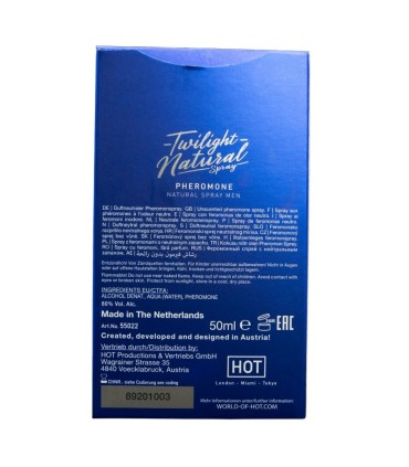 HOT TWILIGHT SPRAY NATURAL CON FEROMONAS HOMBRE 50 ML