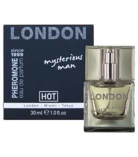 HOT PERFUME CON FEROMONAS LONDON MYSTERIOUS HOMBRE 30 ML