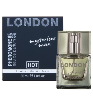 HOT PERFUME CON FEROMONAS LONDON MYSTERIOUS HOMBRE 30 ML