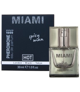HOT PERFUME CON FEROMONAS MIAMI SPICY HOMBRE 30 ML