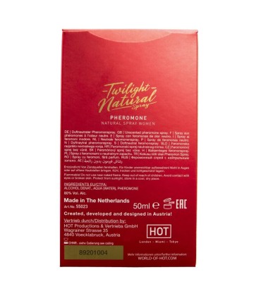 HOT TWILIGHT NATURAL CON FEROMONAS MUJER 50 ML