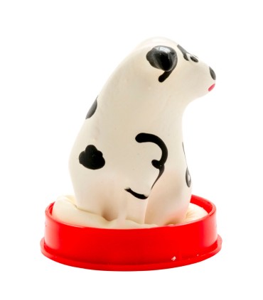 CONDOMERIE PRESERVATIVO DECORATIVO PINTADO A MANO PERRO DALMATA