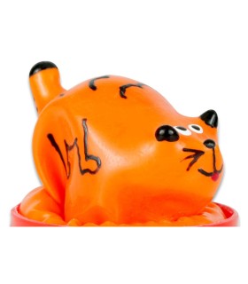 CONDOMERIE PRESERVATIVO DECORATIVO PINTADO A MANO GATO MODELO 1