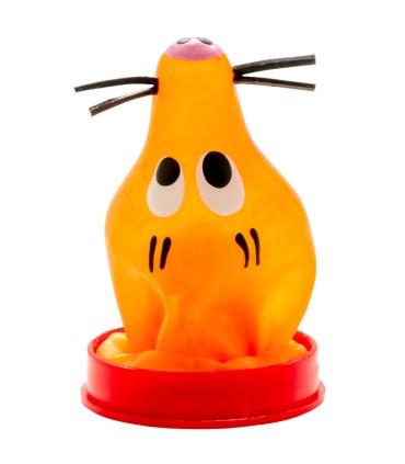 CONDOMERIE PRESERVATIVO DECORATIVO PINTADO A MANO ZORRO PEGADO