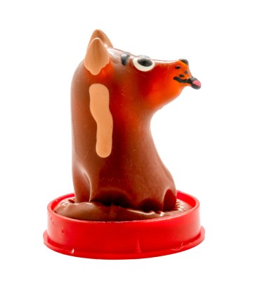CONDOMERIE PRESERVATIVO DECORATIVO PINTADO A MANO PERRO