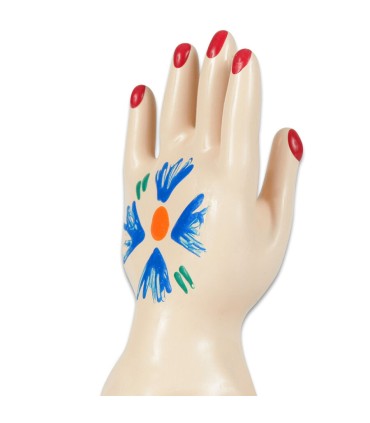 CONDOMERIE PRESERVATIVO DECORATIVO PINTADO A MANO PALMA DE LA MANO MODELO 1