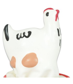 CONDOMERIE PRESERVATIVO DECORATIVO PINTADO A MANO POLLO BLANCO