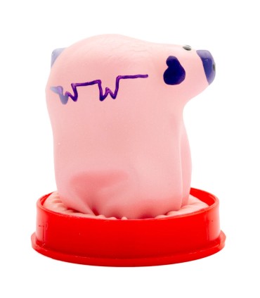 CONDOMERIE PRESERVATIVO DECORATIVO PINTADO A MANO CERDO PEQUENO