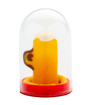 CONDOMERIE PRESERVATIVO DECORATIVO PINTADO A MANO VASO DE CERVEZA