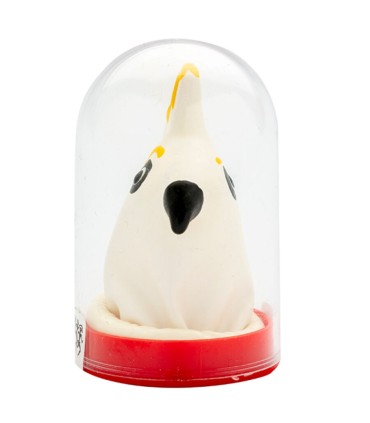 CONDOMERIE PRESERVATIVO DECORATIVO PINTADO A MANO LORO BLANCO