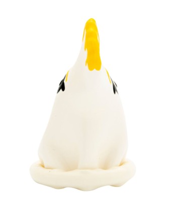 CONDOMERIE PRESERVATIVO DECORATIVO PINTADO A MANO LORO BLANCO