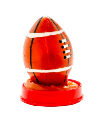 CONDOMERIE PRESERVATIVO DECORATIVO PINTADO A MANO PELOTA DE RUGBY