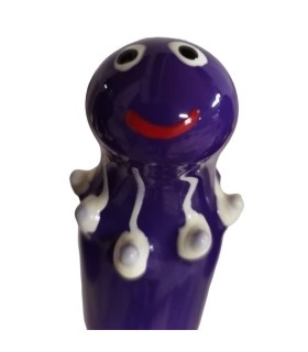 CONDOMERIE PRESERVATIVO DECORATIVO PINTADO A MANO PULPO MORADO