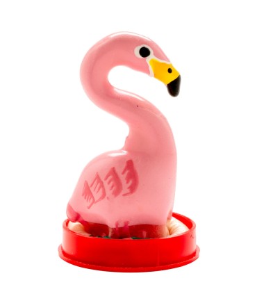 CONDOMERIE PRESERVATIVO DECORATIVO PINTADO A MANO FLAMENCO ROSA