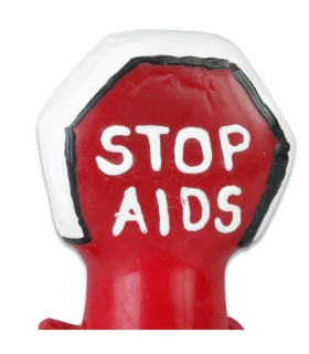 CONDOMERIE PRESERVATIVO DECORATIVO PINTADO A MANO DETENGA EL SIDA