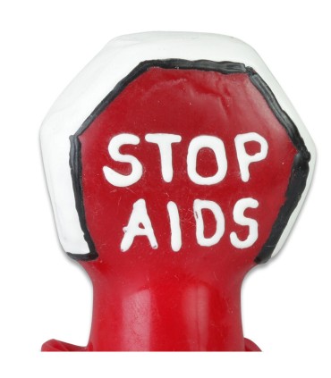 CONDOMERIE PRESERVATIVO DECORATIVO PINTADO A MANO DETENGA EL SIDA