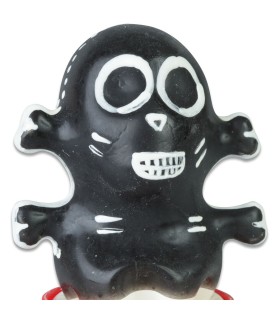 CONDOMERIE PRESERVATIVO DECORATIVO PINTADO A MANO CALAVERA NEGRA MODELO 1