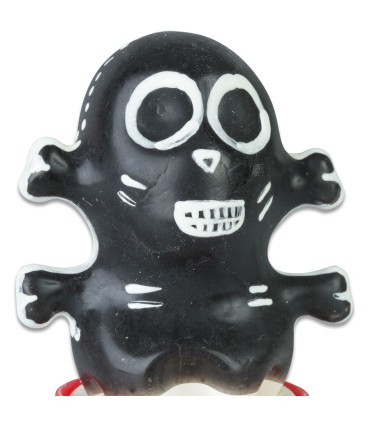 CONDOMERIE PRESERVATIVO DECORATIVO PINTADO A MANO CALAVERA NEGRA MODELO 1