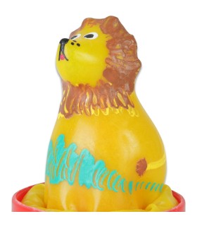 CONDOMERIE PRESERVATIVO DECORATIVO PINTADO A MANO LEON SENTADO