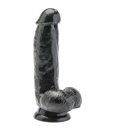 GET REAL DILDO 12 CM CON TESTICULOS NEGRO