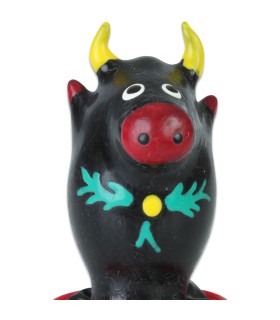 CONDOMERIE PRESERVATIVO DECORATIVO PINTADO A MANO TORO NEGRO MODELO 1