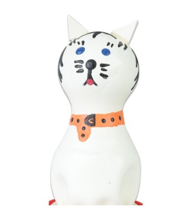 CONDOMERIE PRESERVATIVO DECORATIVO PINTADO A MANO GATO BLANCO