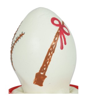 CONDOMERIE PRESERVATIVO DECORATIVO PINTADO A MANO HUEVO DE PASCUA BLANCO
