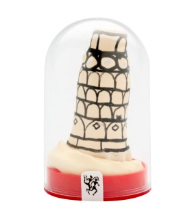 CONDOMERIE PRESERVATIVO DECORATIVO PINTADO A MANO TORRE DE PISA