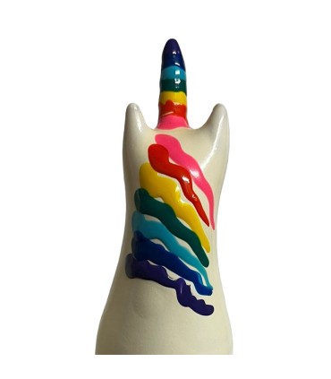 CONDOMERIE PRESERVATIVO DECORATIVO PINTADO A MANO ARCOIRIS UNICORNIO