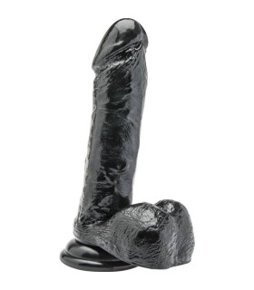 GET REAL DILDO 18 CM CON TESTICULOS NEGRO