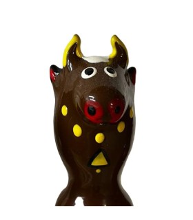 CONDOMERIE PRESERVATIVO DECORATIVO PINTADO A MANO TORO NEGRO MODELO 2