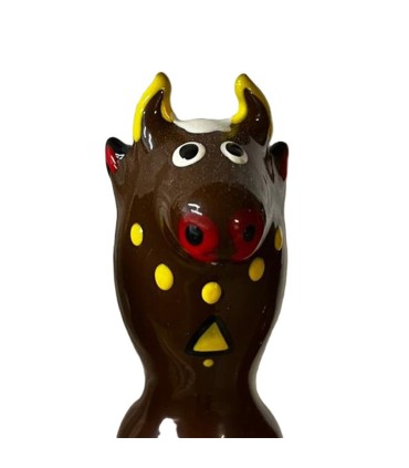 CONDOMERIE PRESERVATIVO DECORATIVO PINTADO A MANO TORO NEGRO MODELO 2