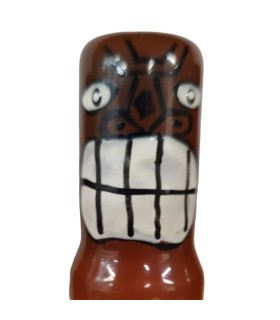 CONDOMERIE PRESERVATIVO DECORATIVO PINTADO A MANO TOTEM TIKI FRIKI 02