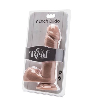 GET REAL DILDO 18 CM CON TESTICULOS NATURAL
