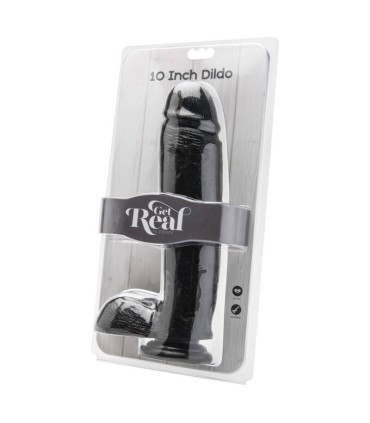GET REAL DILDO 255 CM CON TESTICULOS NEGRO