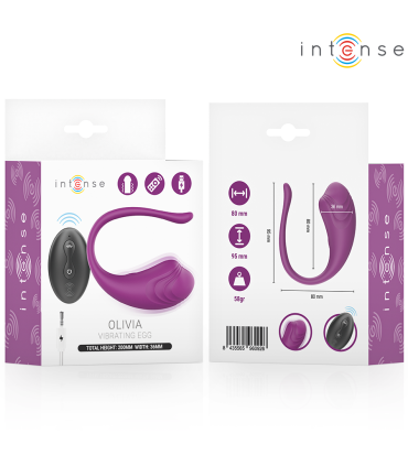 INTENSE OLIVIA HUEVO VIBRADOR MORADO CONTROL REMOTO