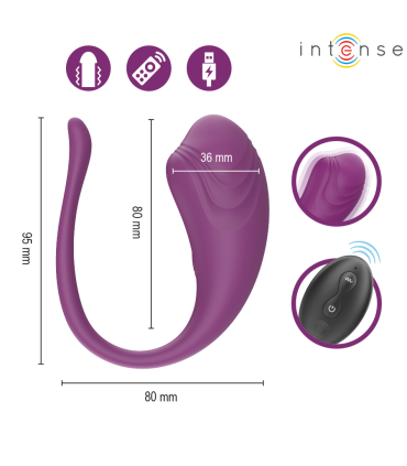 INTENSE OLIVIA HUEVO VIBRADOR MORADO CONTROL REMOTO