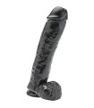 GET REAL - DILDO 28 CM CON TESTÍCULOS NEGRO