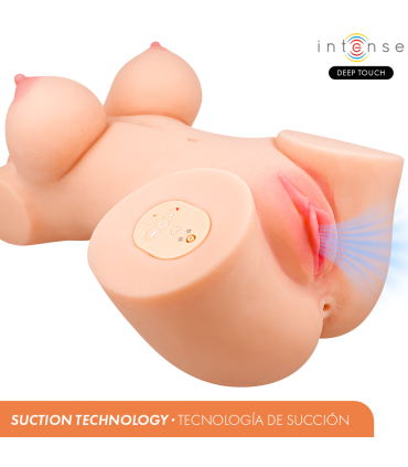 INTENSE DEEP TOUCH VERO TORSO ANO Y VAGINA CON EFECTO SUCCION CALOR VIBRACION Y VOZ CON CONTROL REMOTO 55 KG