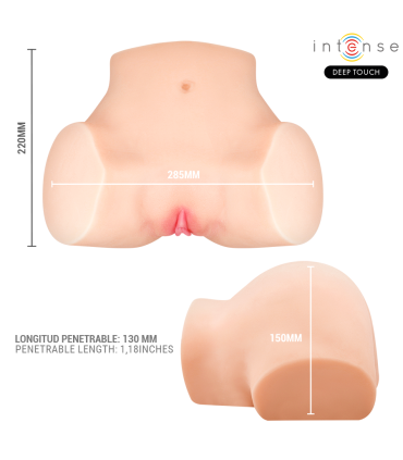 INTENSE DEEP TOUCH NICOLE MASTURBADOR ANO Y VAGINA CON EFECTO SUCCION CALOR VIBRACION Y VOZ CON CONTROL REMOTO 53 KG