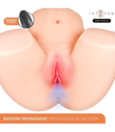 INTENSE DEEP TOUCH JULIA MASTURBADOR ANO Y VAGINA CON EFECTO SUCCION CALOR VIBRACION Y VOZ CON CONTROL REMOTO 9 KG