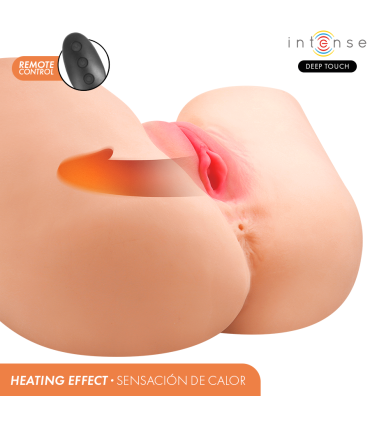 INTENSE DEEP TOUCH JULIA MASTURBADOR ANO Y VAGINA CON EFECTO SUCCION CALOR VIBRACION Y VOZ CON CONTROL REMOTO 9 KG