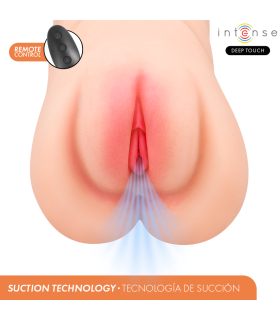 INTENSE DEEP TOUCH KRISTA MASTURBADOR ANO Y VAGINA CON EFECTO SUCCION VIBRACION Y VOZ CON CONTROL REMOTO 12KG